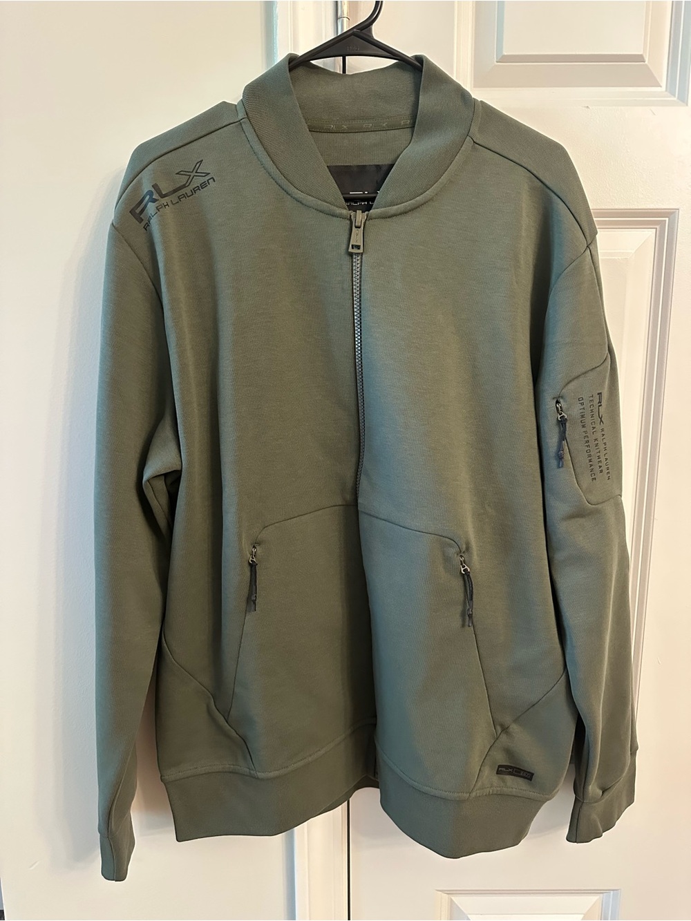 RLX Ralph Lauren Olive Green Athletic Zip Jacket